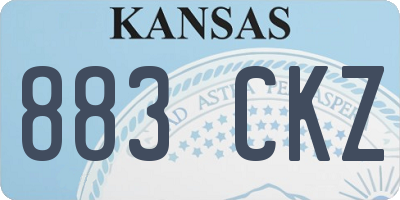KS license plate 883CKZ