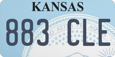KS license plate 883CLE