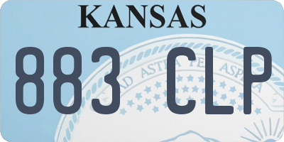 KS license plate 883CLP