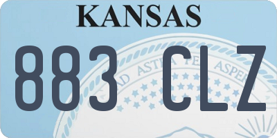 KS license plate 883CLZ