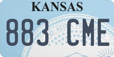KS license plate 883CME