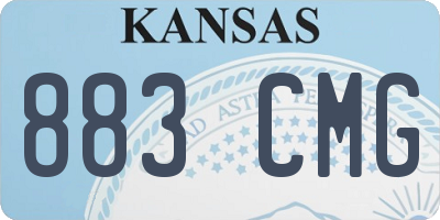 KS license plate 883CMG