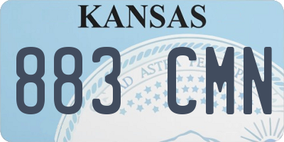 KS license plate 883CMN