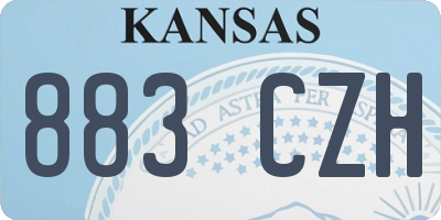 KS license plate 883CZH