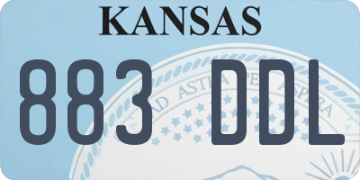 KS license plate 883DDL
