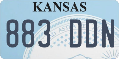 KS license plate 883DDN
