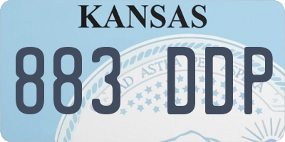 KS license plate 883DDP