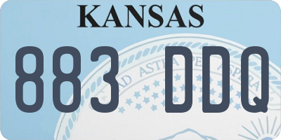 KS license plate 883DDQ