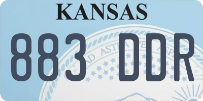 KS license plate 883DDR