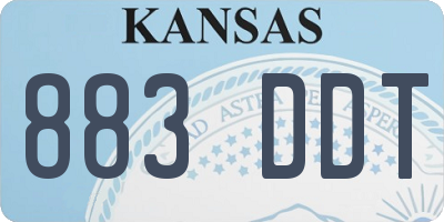KS license plate 883DDT
