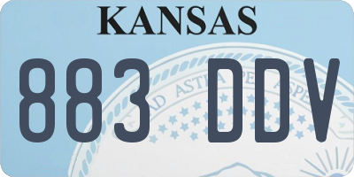 KS license plate 883DDV