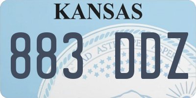 KS license plate 883DDZ