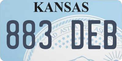 KS license plate 883DEB
