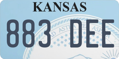 KS license plate 883DEE