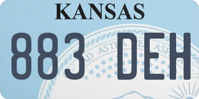 KS license plate 883DEH