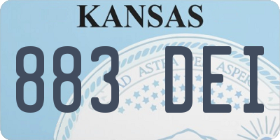 KS license plate 883DEI