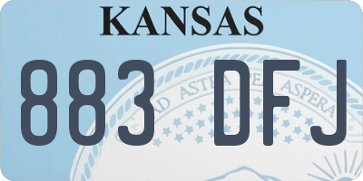 KS license plate 883DFJ