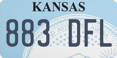 KS license plate 883DFL