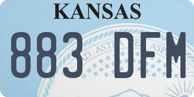 KS license plate 883DFM
