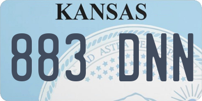 KS license plate 883DNN