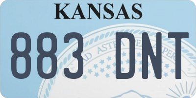 KS license plate 883DNT
