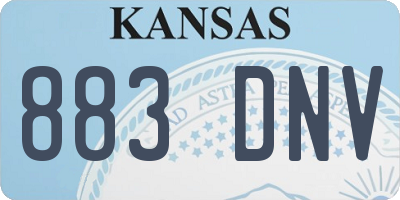 KS license plate 883DNV