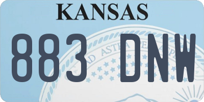 KS license plate 883DNW