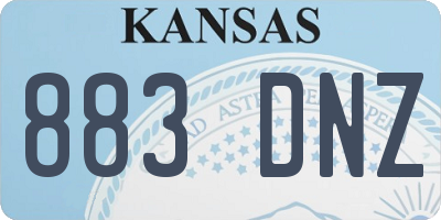 KS license plate 883DNZ