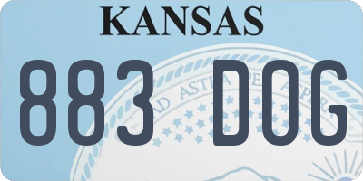 KS license plate 883DOG