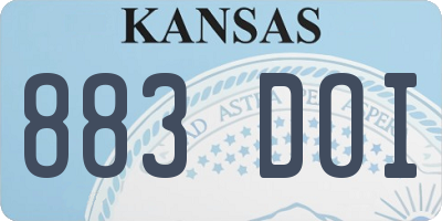 KS license plate 883DOI