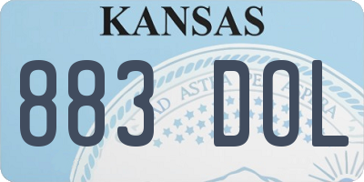 KS license plate 883DOL