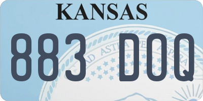 KS license plate 883DOQ