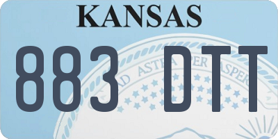 KS license plate 883DTT