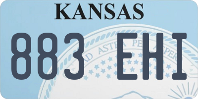 KS license plate 883EHI