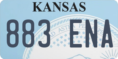 KS license plate 883ENA