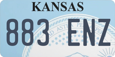 KS license plate 883ENZ