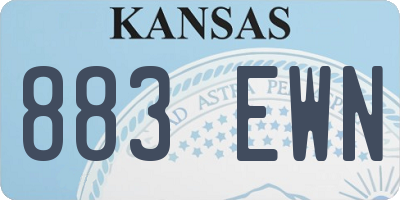 KS license plate 883EWN