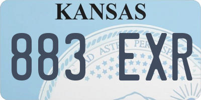 KS license plate 883EXR