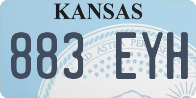 KS license plate 883EYH