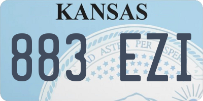 KS license plate 883EZI