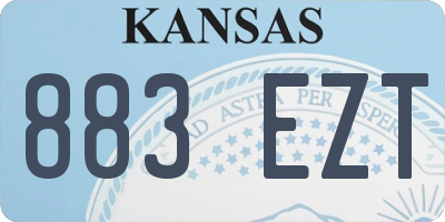 KS license plate 883EZT