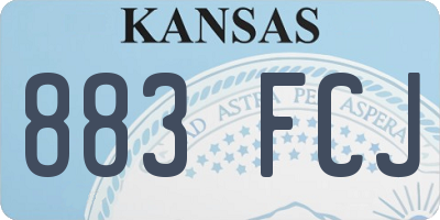 KS license plate 883FCJ