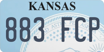 KS license plate 883FCP