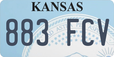 KS license plate 883FCV
