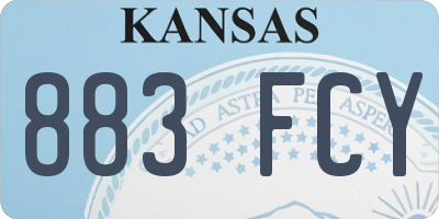 KS license plate 883FCY
