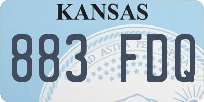 KS license plate 883FDQ