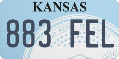 KS license plate 883FEL