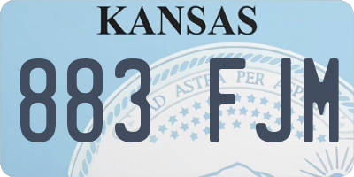 KS license plate 883FJM