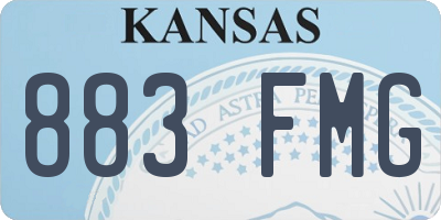 KS license plate 883FMG