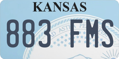 KS license plate 883FMS